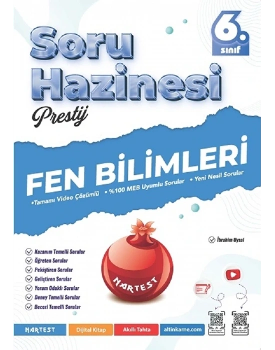 NARTEST YAYINLARI 6.SINIF MAARİF MODELİ PRESTİJ FEN BİLİMLERİ SORU HAZİNESİ