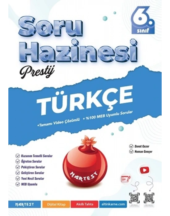 NARTEST YAYINLARI 6.SINIF MAARİF MODELİ PRESTİJ TÜRKÇE SORU HAZİNESİ