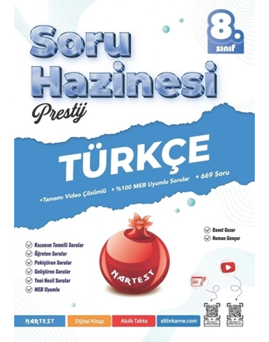 NARTEST YAYINLARI LGS 8.SINIF PRESTİJ TÜRKÇE SORU HAZİNESİ