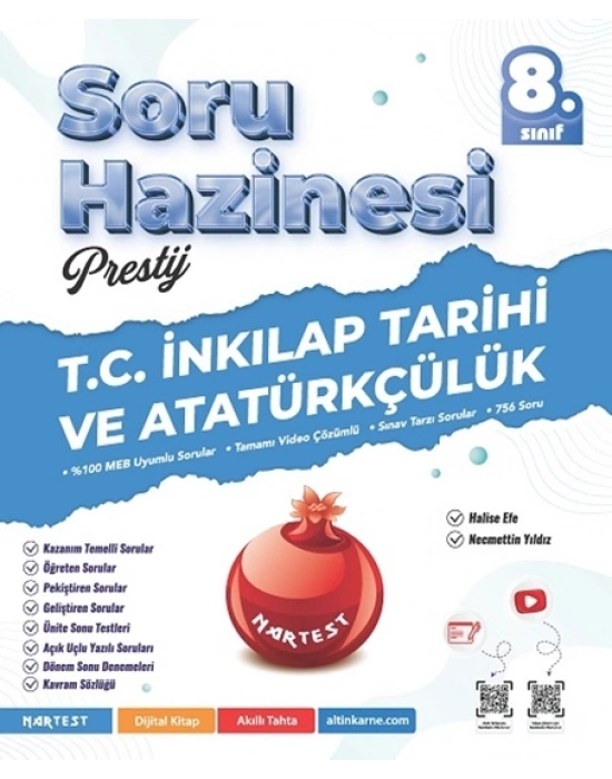 NARTEST YAYINLARI LGS 8.SINIF PRESTİJ T.C İNKILAP TARİHİ SORU HAZİNESİ