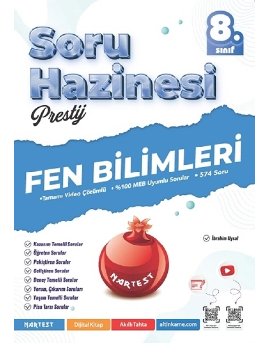NARTEST YAYINLARI LGS 8.SINIF PRESTİJ FEN BİLİMLERİ SORU HAZİNESİ