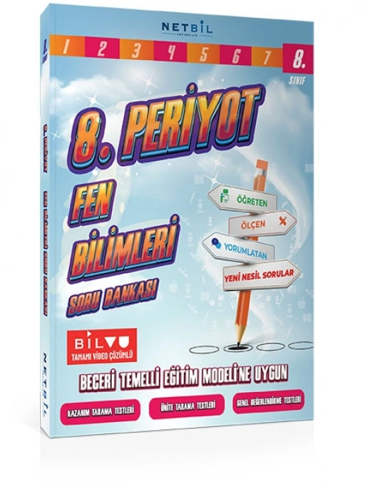 Netbil Yayınları 8. Periyot Matematik ve Fen Bilimleri Soru Bankası (2 Kitap)