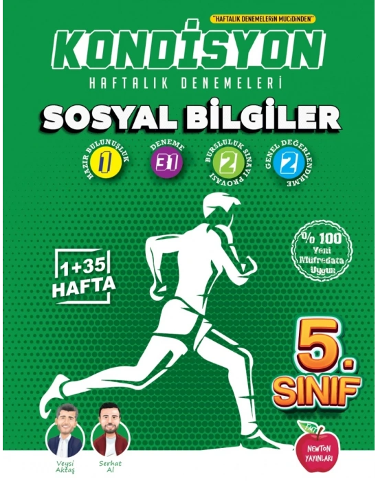 Newton Yayınları 5.Sınıf Sosyal Bilgiler Haftalık Kazanım Denemeleri 37 Hafta