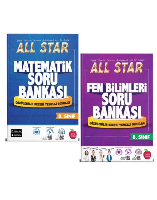 NEWTON YAYINLARI 8. SINIF ALL STAR MATEMATİK - FEN BİLİMLERİ SORU BANKASI (2 KİTAP)