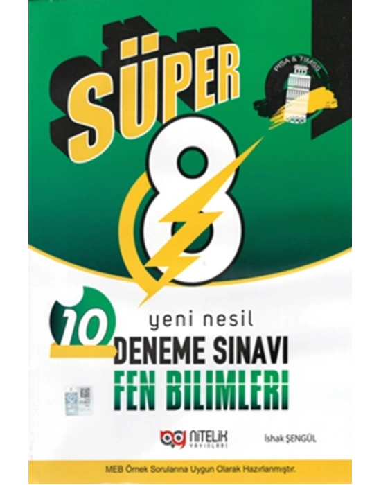 Nitelik Yayınları 8.SINIF YENİ NESİL SÜPER FEN BİLİMLERİ 10 DENEME SINAVI