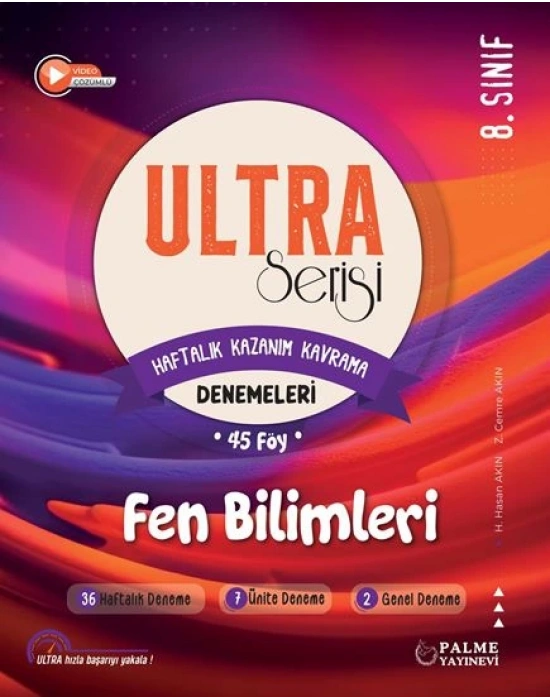 PALME YAYINEVİ 8.Sınıf Ultra Serisi Fen Bilimleri Denemeleri 45 Föy