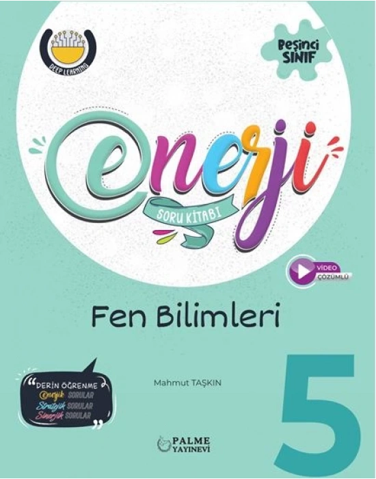 PALME YAYINLARI 5.SINIF ENERJİ FEN BİLİMLERİ SORU KİTABI