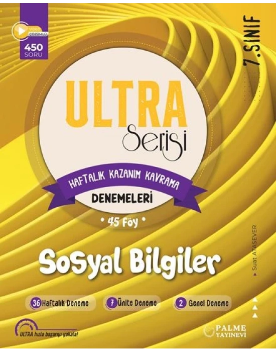 PALME YAYINLARI 7.SINIF ULTRA SOSYAL BİLGİLER HAFTALIK KAZANIM KAVRAMA DENEMELERİ