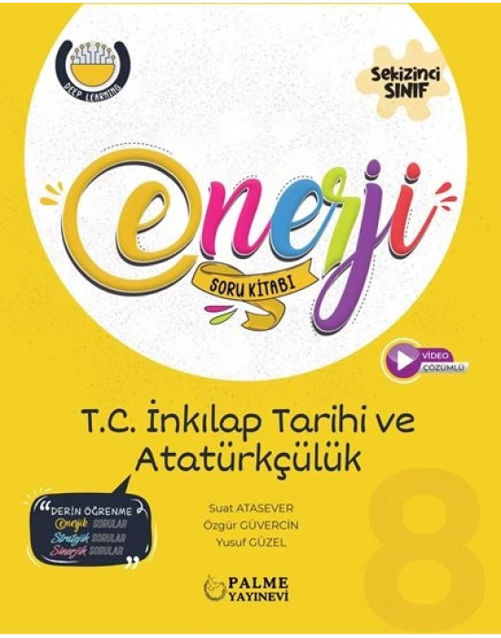 PALME YAYINLARI 8.SINIF LGS ENERJİ T.C İNKİLAP TARİHİ SORU KITABI