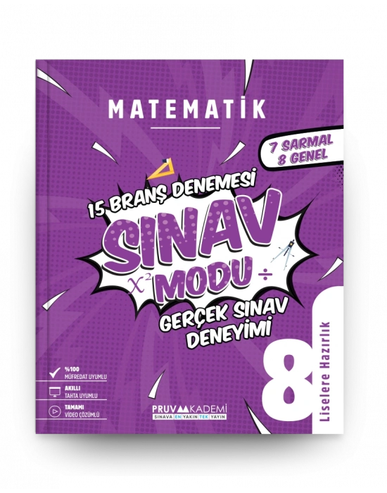 Pruva Akademi 8. Sınıf Sınav Modu Matematik Branş Denemesi