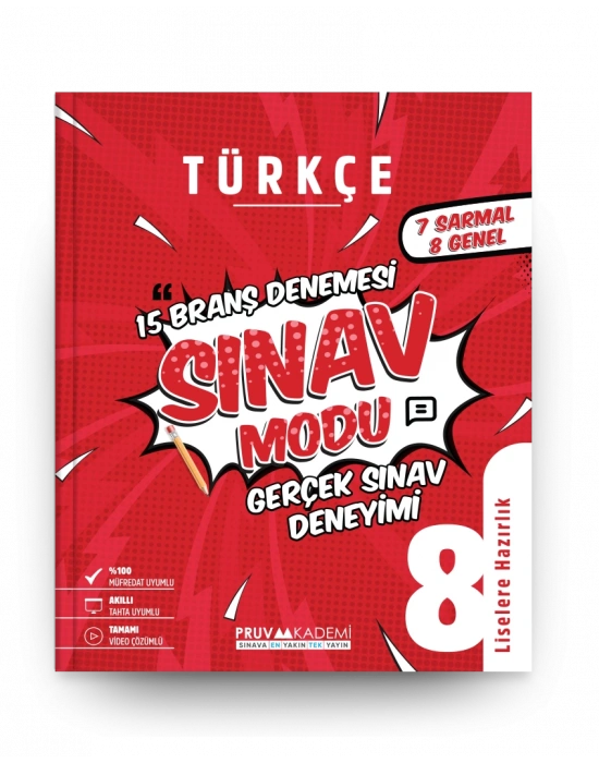 Pruva Akademi 8. Sınıf Sınav Modu Türkçe Branş Denemesi