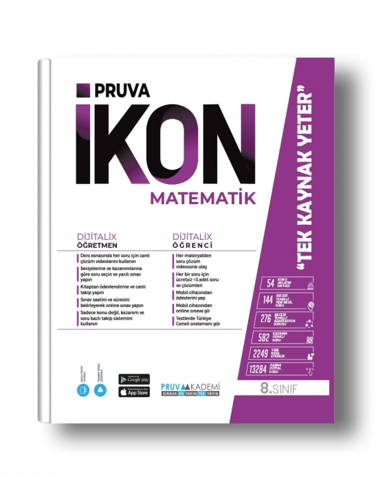 Pruva Akademi Yayıncılık 8. Sınıf İkon Matematik Konu Anlatım Kitabı