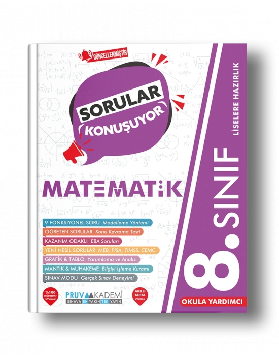 PRUVA AKADEMİ YAYINCILIK 8.SINIF MATEMATİK SORULAR KONUŞUYOR