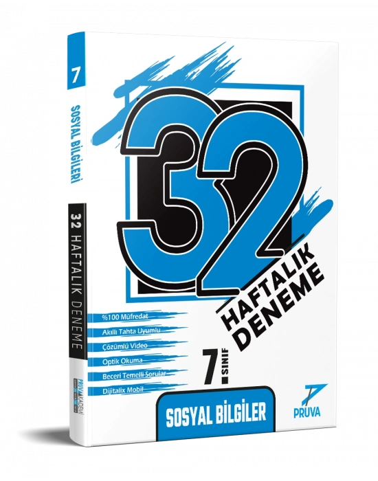 Pruva Akamemi Yayıncılık 7.Sınıf Sosyal Bilgiler 32 Haftalık Deneme