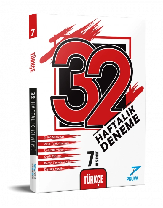 Pruva Akamemi Yayıncılık 7.Sınıf Türkçe 32 Haftalık Deneme