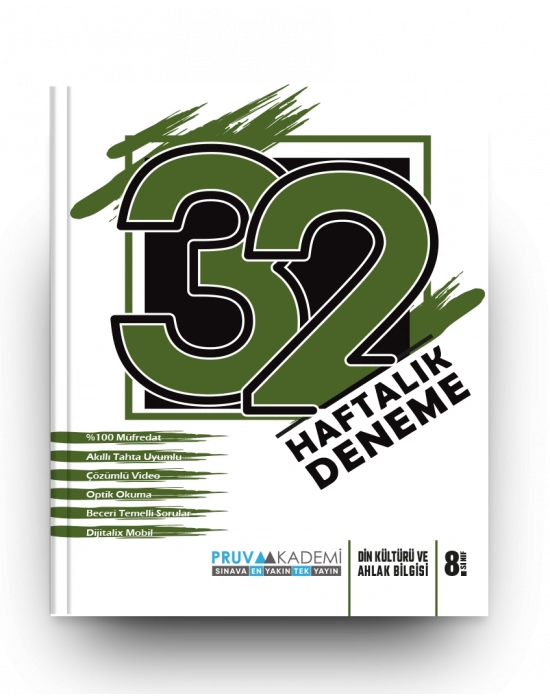Pruva Akamemi Yayıncılık 8. Sınıf Din Kültürü 32 Haftalık Deneme