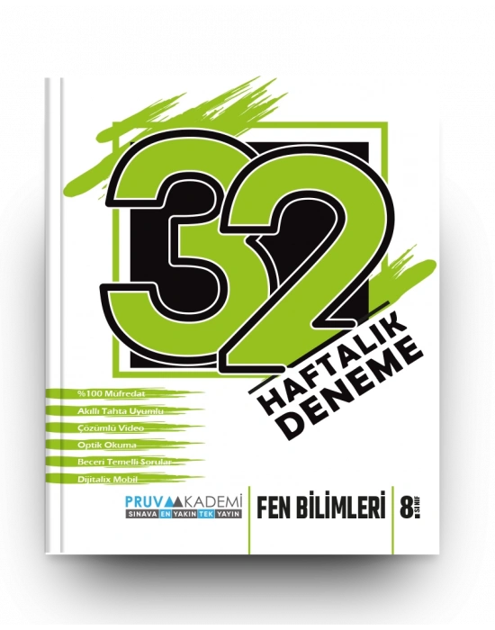 Pruva Akamemi Yayıncılık 8. Sınıf Fen Bilimleri 32 Haftalık Deneme