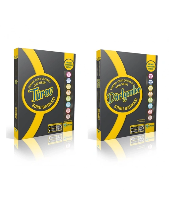 TOPRAK YAYINLARI Türev Soru Bankası ve Dörtgenler Soru Bankası ( 2 Kitap)