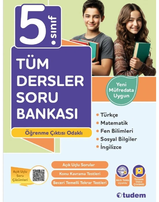 TUDEM YAYINLARI 5.SINIF TÜM DERSLER SORU BANKASI