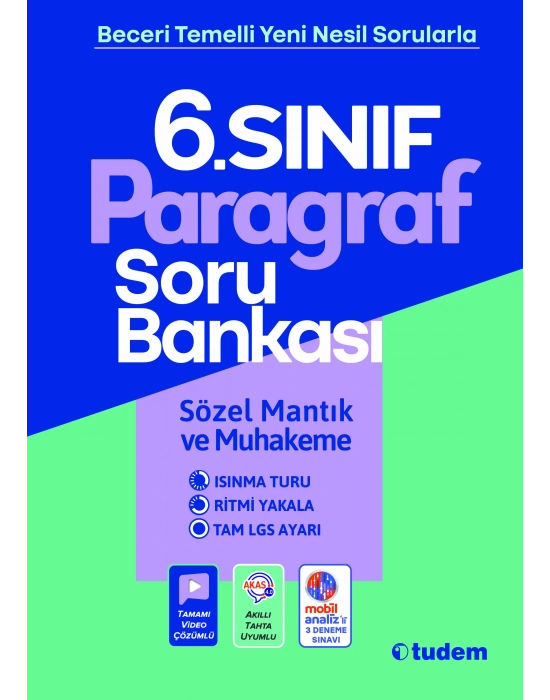 Tudem Yayınları 6.Sınıf Paragraf Soru Bankası