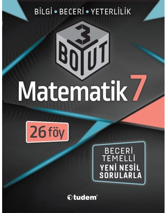 TUDEM YAYINLARI 7.SINIF 3 BOYUT MATEMATİK BECERİ TEMELLİ SORULAR 26 FÖY