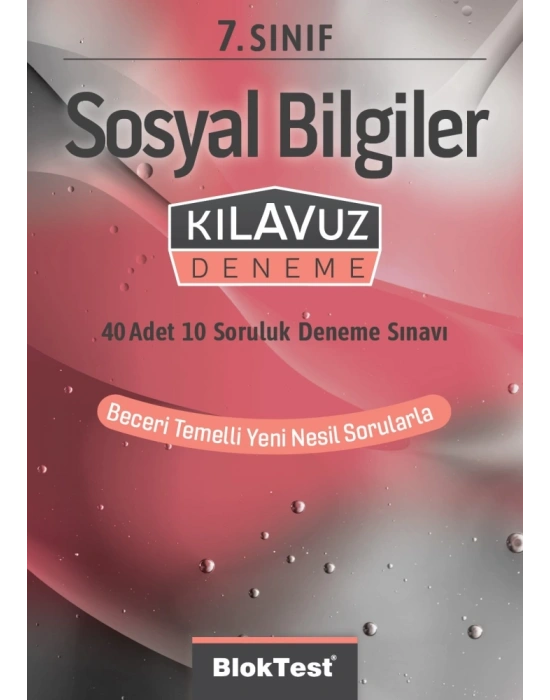 TUDEM YAYINLARI 7.SINIF BLOKTEST SOSYAL BİLGİLER KLAVUZ DENEME