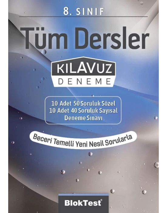TUDEM YAYINLARI 8.SINIF LGS BLOKTEST TÜM DERSLER KLAVUZ DENEME