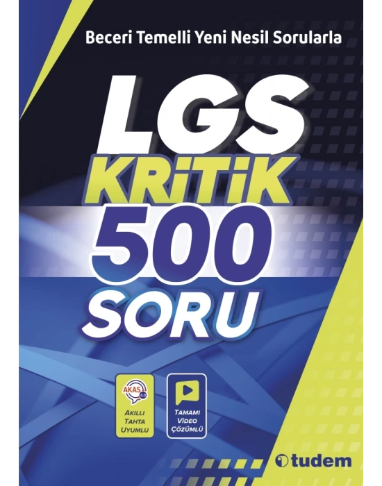 TUDEM YAYINLARI 8.SINIF LGS KRİTİK 500 SORU BANKASI