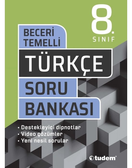 TUDEM YAYINLARI 8.SINIF LGS TÜRKÇE BECERİ TEMELLİ SORU BANKASI