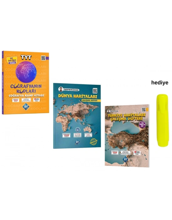 TYT Coğrafyanın Kodları Türkiye ve Dünya Haritaları Çalışma Defteri Seti