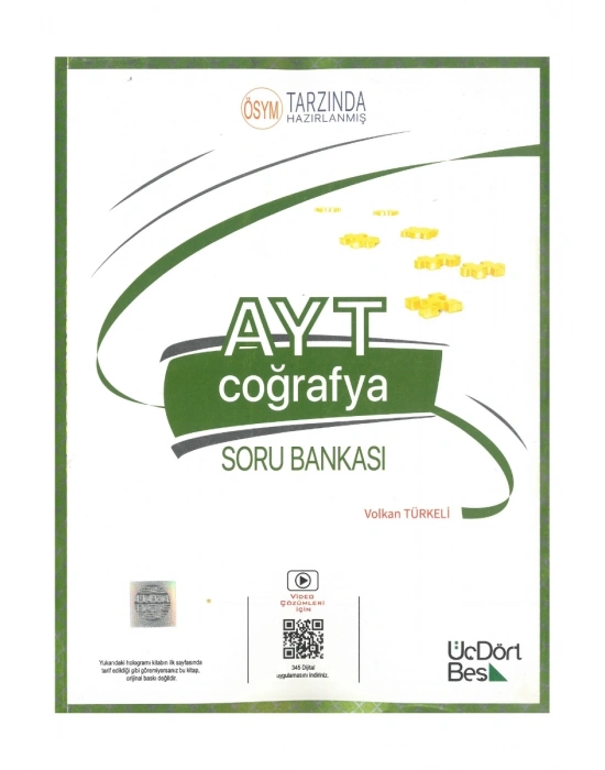 Üçdörtbeş Ayt Coğrafya Soru Bankası Yeni