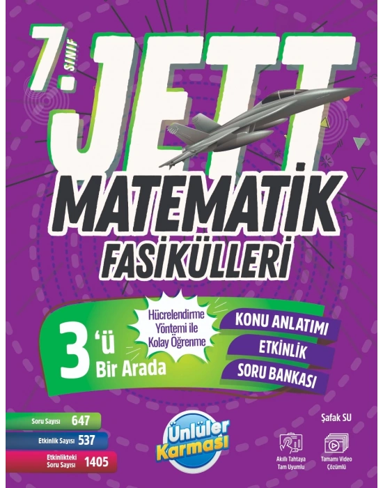 ÜNLÜLER KARMASI 7.SINIF JETT MATEMATİK FASİKÜLLERİ KONU ANLATIM ETKİNLİK SORU BANKASI