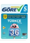 NİTELİK YAYINLARI 5.SINIF GÖREV TÜRKÇE 36 HAFTALIK ÇALIŞMA FÖYLERİ