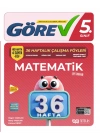 NİTELİK YAYINLARI 5.SINIF GÖREV MATEMATİK 36 HAFTALIK ÇALIŞMA FÖYLERİ