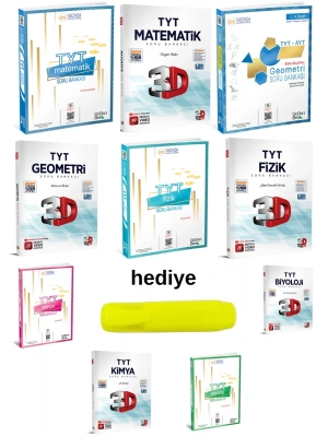 3D ve Üçdörtbeş TYT Sayısal Soru Bankası Seti 10 Kitap