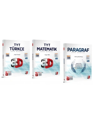 3D YAYINLARI 2024 TYT 3D Türkçe - Matematik - Paragraf Soru Bankaları (3 Kitap)