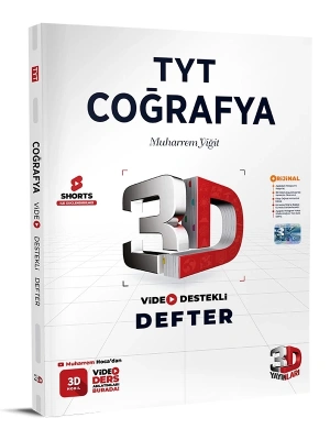 3D Yayınları TYT Video Destekli Coğrafya Defter VDD