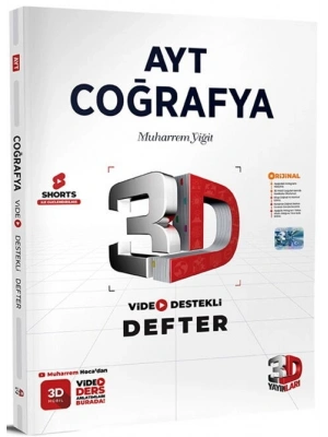 3D Yayınları AYT Coğrafya Video Destekli Defter