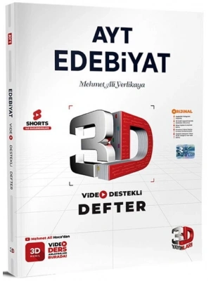 3D Yayınları AYT Edebiyat Video Destekli Defter