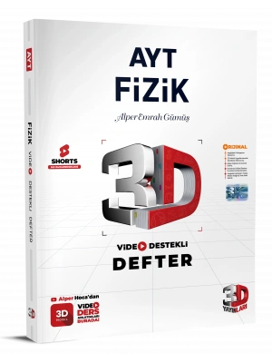 3D Yayınları AYT Fizik Video Destekli Defter