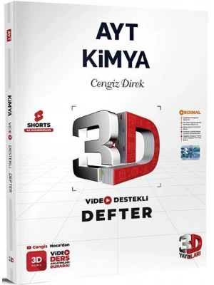 3D Yayınları AYT Kimya Video Destekli Defter