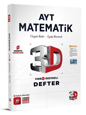 3D Yayınları AYT Matematik Video Destekli Defter