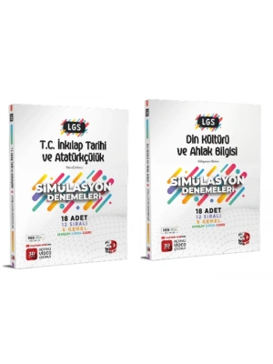 3D Yayınları LGS Simülasyon T.C. İnkilap Tarihi ve Atatürkçülük - Din Kültürü ve Ahlak Bilgisi Denemeleri (2 Kitap)