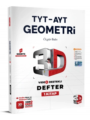 3D Yayınları TYT AYT Geometri Video Destekli Defter