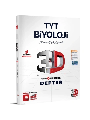 3D Yayınları Tyt Biyoloji Video Destekli Defter