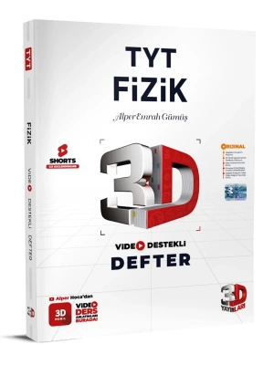 3D Yayınları TYT Fizik Video Destekli Defter 3D Yayınları