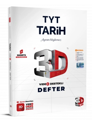 3D Yayınları TYT Tarih Video Destekli Defter