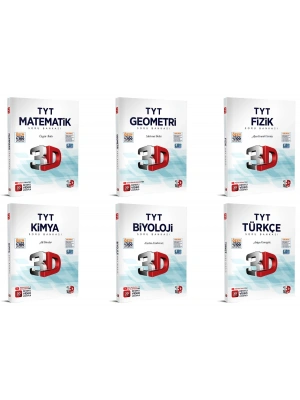 3D Yayınları TYT Tüm Dersler Soru Bankası Seti 6 Kitap Bir Arada