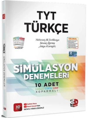 3D Yayınları TYT Türkçe Simülasyon 10 Deneme