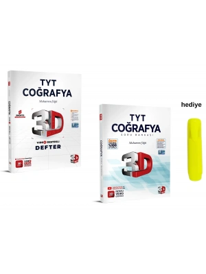 3D Yayınları Tyt Video Destekli Coğrafya Defter ve Soru Bankası Seti